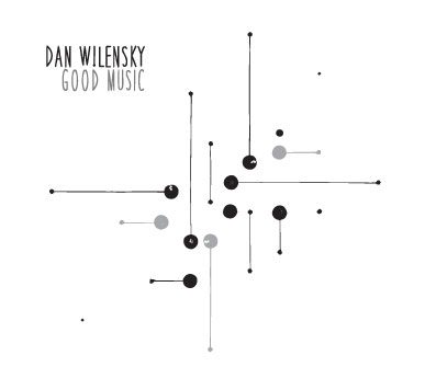 A black and white image of a music album cover.